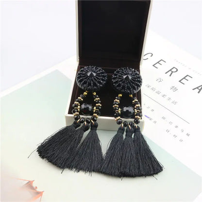 Bohemian Long Tassel Earrings Jewelry Accessories