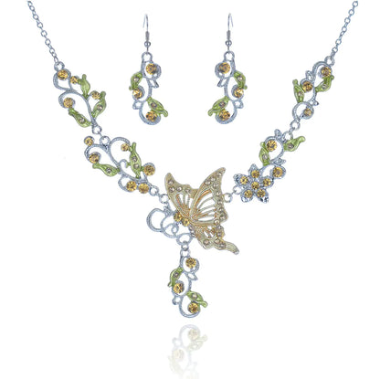 Butterfly Love Necklace Jewelry Set