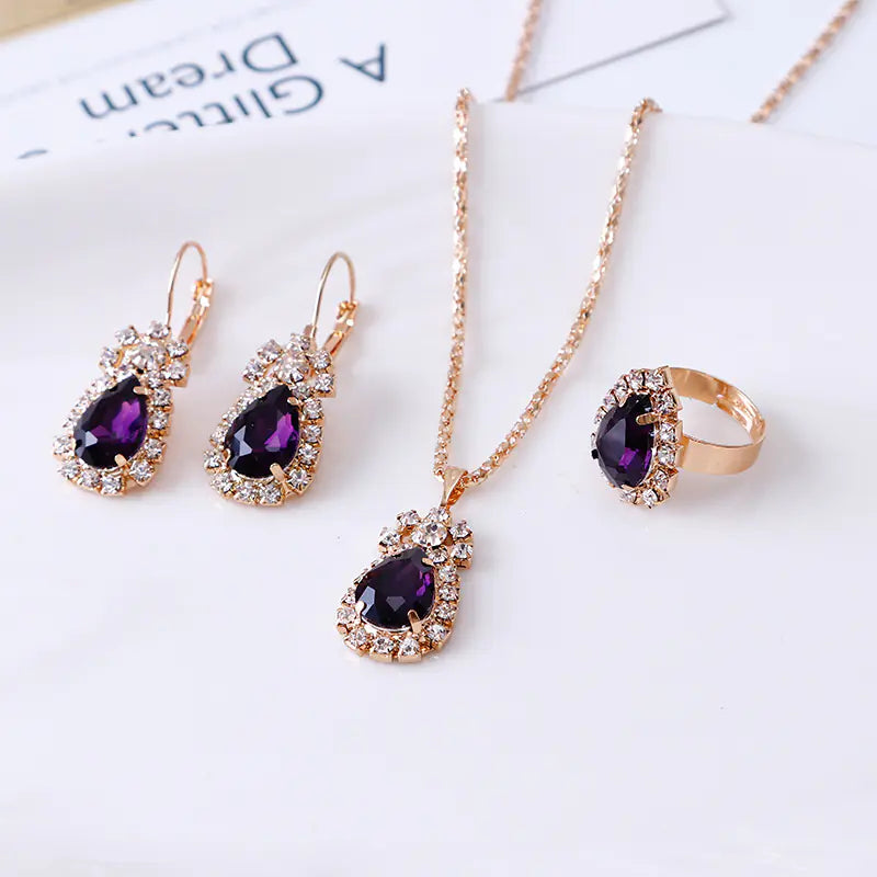 European Style Water Drop Jewelry Set for Brides - Mystic Edge