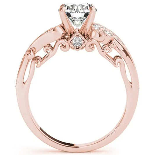Fashion Princess Engagement Ring with Zirconia Stones - Mystic Edge