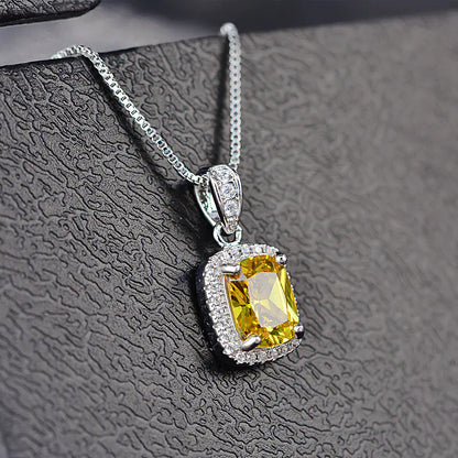 Square AAA Zircon Pendant Necklace for Women - Mystic Edge