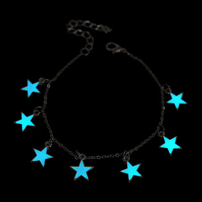 Glowing Night Jewelry: Star and Heart Bracelet