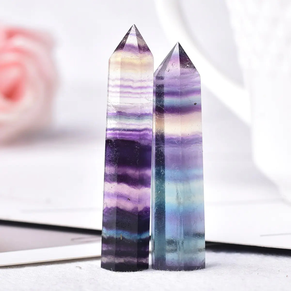 Natural Crystal Fluorite Raw Stone Office Decor Piece