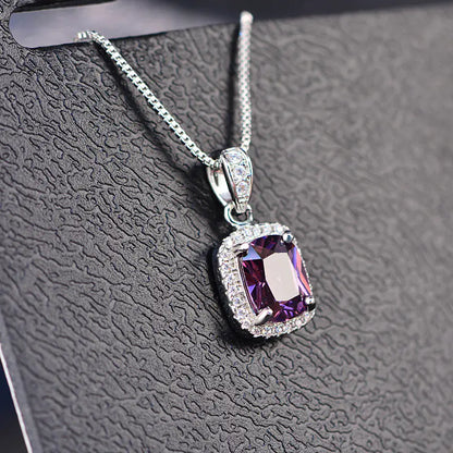 Square AAA Zircon Pendant Necklace for Women - Mystic Edge