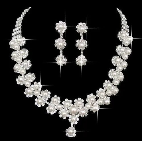 Pearl Necklace and Earring Set for Bride Accessories - Mystic Edge