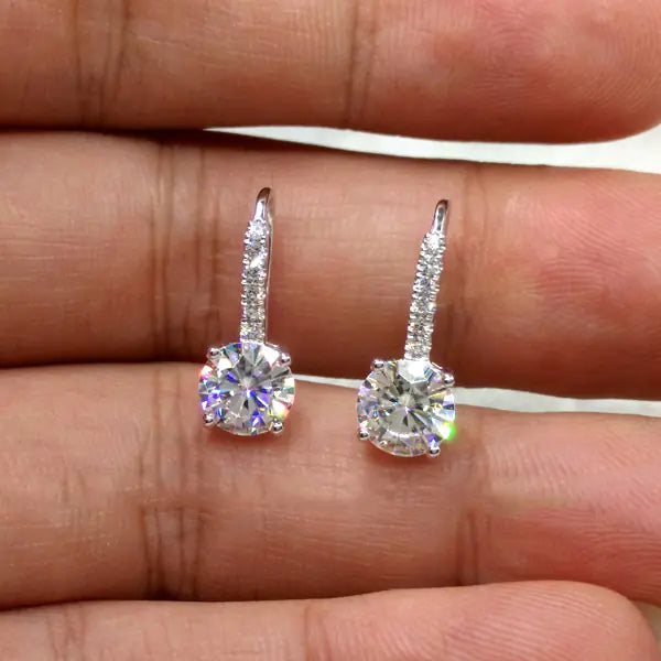Square Ear Clips with Sparkling Zirconia Studs - Mystic Edge