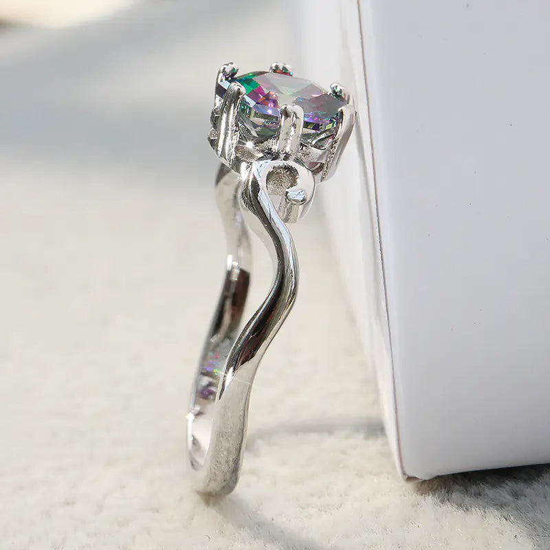 Colorful Gemstone Zircon Ring - Trendy Jewelry - Mystic Edge