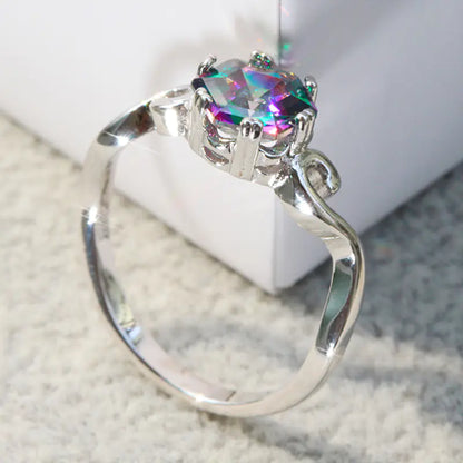 Colorful Gemstone Zircon Ring - Trendy Jewelry - Mystic Edge