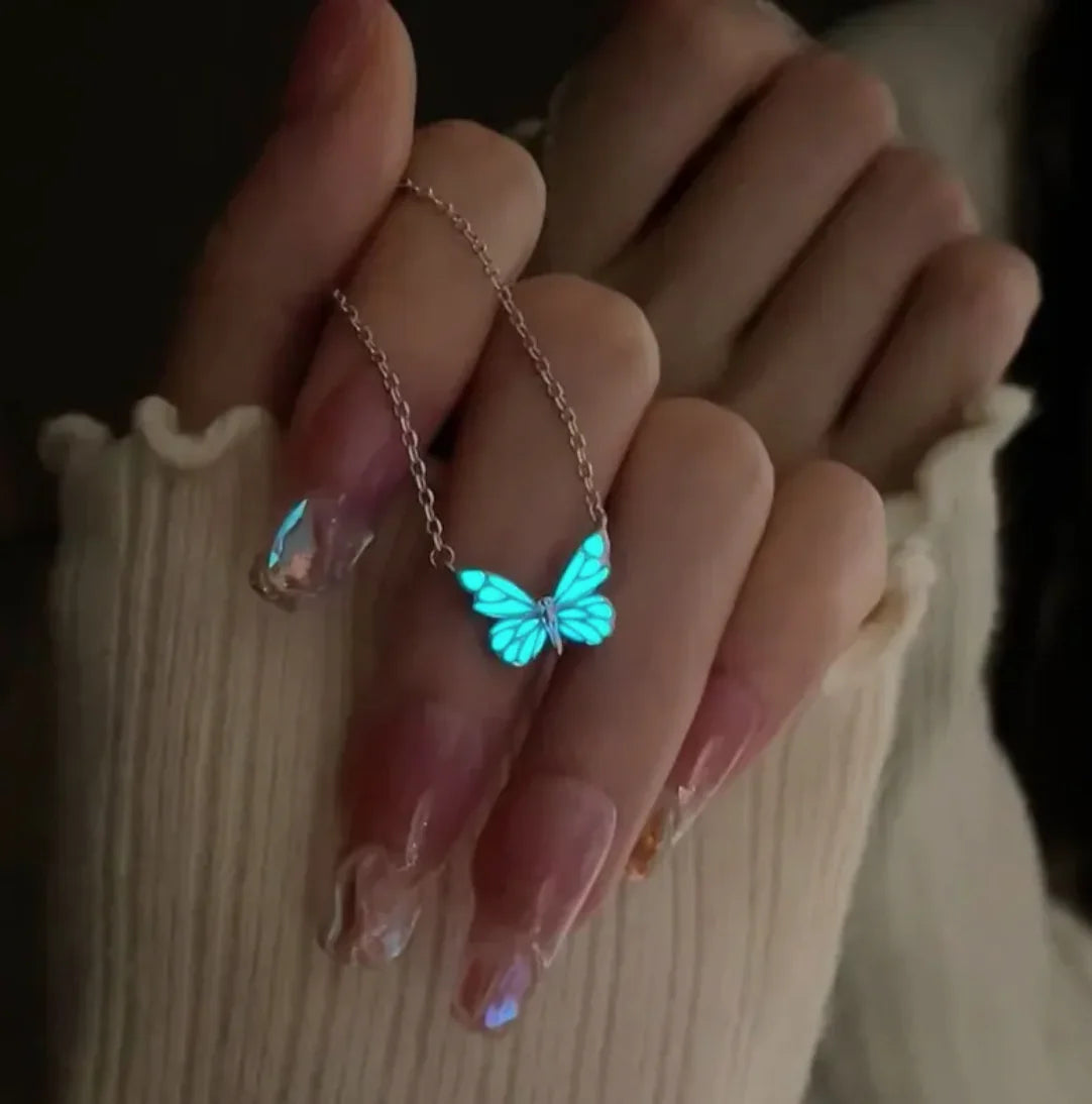 Glow-in-the-Dark Butterfly Jewelry Set - Mystic Edge