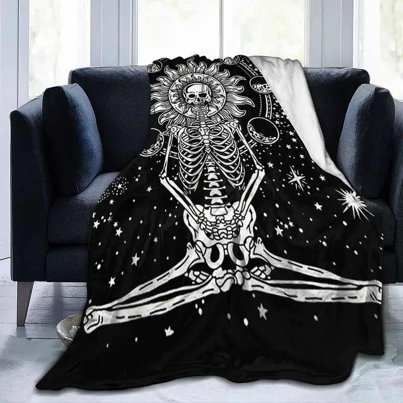 Skull Fleece Blanket - Cozy Throw