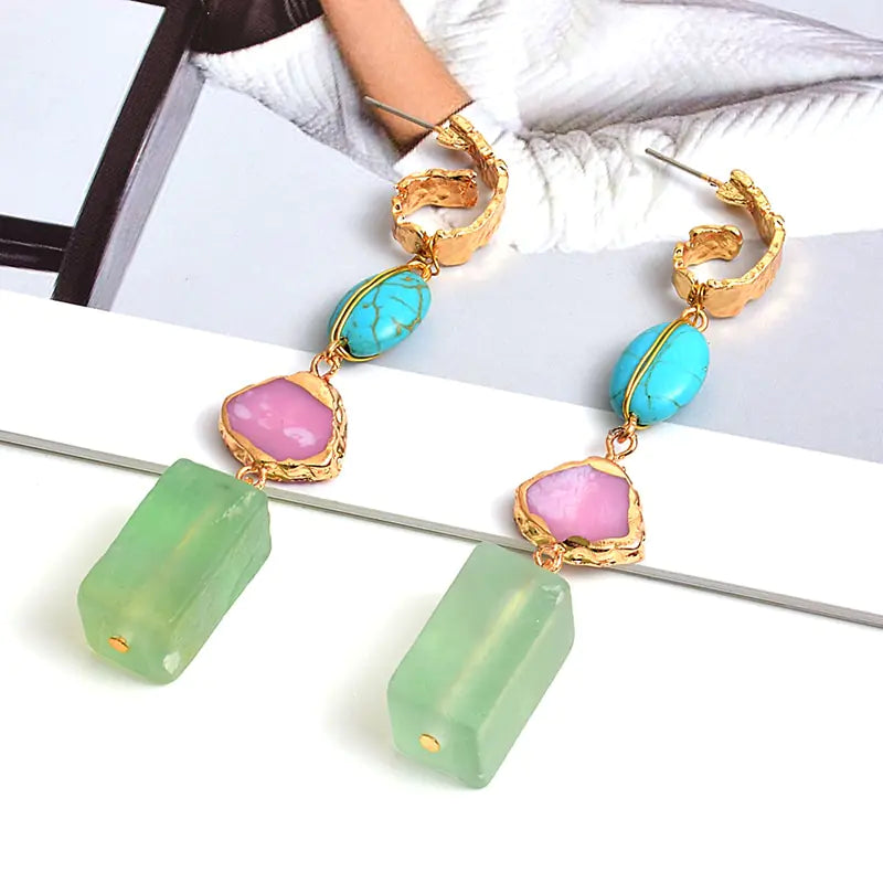 Fashion Long Stone Earrings for Women - Direct from Factory - Mystic Edge